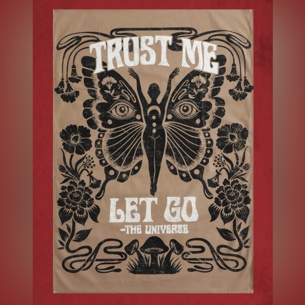 Ashley Baxter Grunge Punk Slogan & Figure Graphic Tapestry